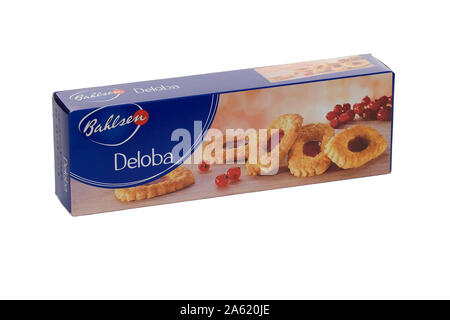 Deloba Biscuits on isolated white background Stock Photo
