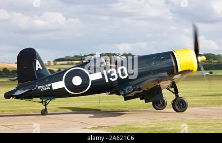 Goodyear Corsair FG-1D (G-FGID) at the Flying Legends Airshow on the 14th July 2019 Stock Photo