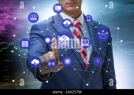 The fog and edge cloud computing concept Stock Photo