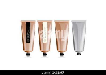 Blank realistic tube for cosmetics, cream Stock Vector