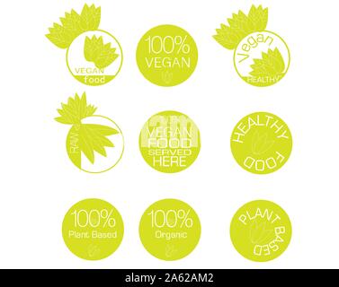 Vector Vegan food Stock Vector
