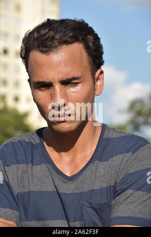 An Unemotional Latino Male Stock Photo - Alamy
