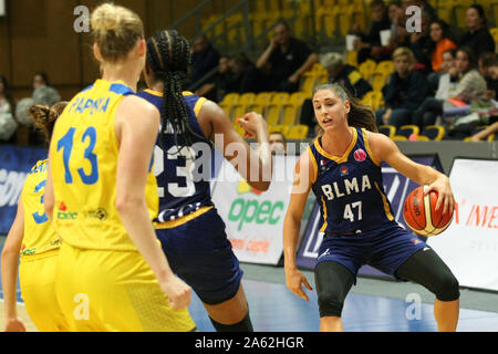 Gdynia, Poland. , . Romane Bernies (47) of BLMA is seen in action during Euroleague woman basketball game between Arka Gdynia (Poland) and Basket Lattes Montpellier Association (France) in Gdynia, Poland on 23 October 2019 Credit: Vadim Pacajev/Alamy Live News Stock Photo