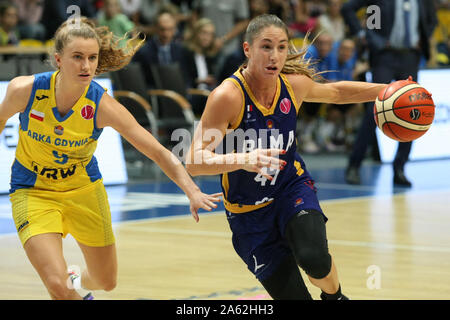 Gdynia, Poland. , . Romane Bernies (47) of BLMA is seen in action during Euroleague woman basketball game between Arka Gdynia (Poland) and Basket Lattes Montpellier Association (France) in Gdynia, Poland on 23 October 2019 Credit: Vadim Pacajev/Alamy Live News Stock Photo