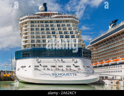 ANTIGUA, WEST INDIES - November 30, 2017: Royal Caribbean was founded in Norway, but is now headquartered in Miami. They operate over 25 around the wo Stock Photo