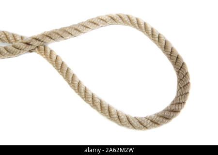 Rope loop on white background Stock Photo