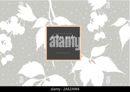 White blank with autumn maple leaves. Copy space Stock Vector
