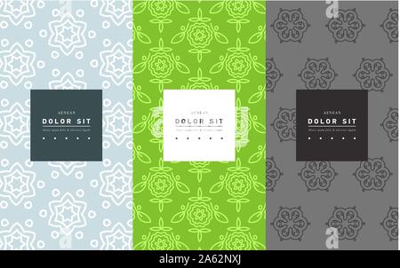 Vector set of packaging design templates Stock Vector