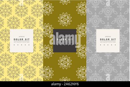 Vector set of packaging design templates Stock Vector
