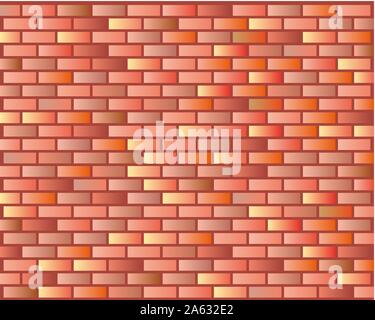 Seamless Grunge Brick Wall Texture. Vector Illustration. Stock Vector