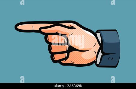 Cartoon of Businessman Pointing Left Stock Vector Image & Art - Alamy