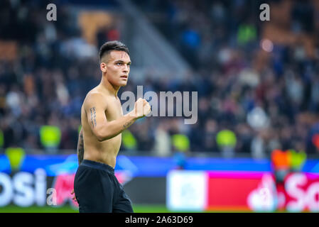 Milano, Italy, 23 Oct 2019, #10 lautaro martínez (fc internazionale) during the champions league match between inter v borussia dortmund in milan san siro - 23 10 2019 during  - Soccer Champions League Men Championship - Credit: LPS/Fabrizio Carabelli/Alamy Live News Stock Photo