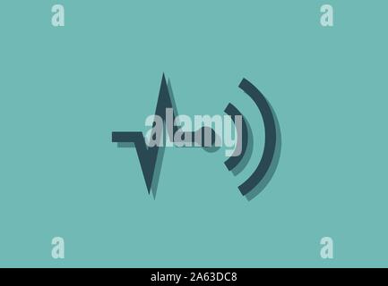 Sensor symbol, minimalistic vector illustration icon Stock Vector