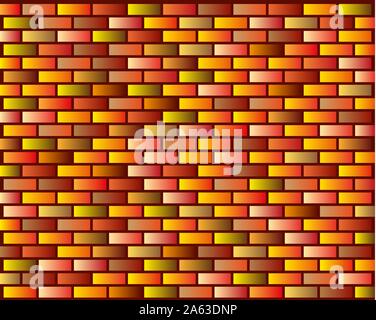 Seamless Grunge Brick Wall Texture. Vector Illustration. Stock Vector