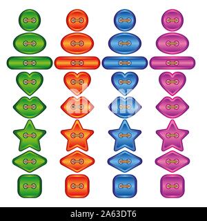 Set of vector buttons Stock Vector
