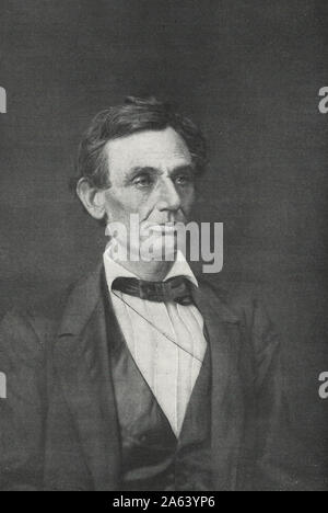 Abraham Lincoln, Candidate for the Presidency, taken at Springfield, Illinois, in June 1860, immediately after his nomination Stock Photo