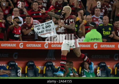 Rio De Janeiro, Brazil. 23rd Oct, 2019. Photo during Flamengo vs Grêmio match valid for the return game of the Copa Libertadores semifinal, held at Maracanã Stadium, located in the city of Rio de Janeiro, on Wednesday night (23). Credit: Celso Pupo/FotoArena/Alamy Live News Stock Photo