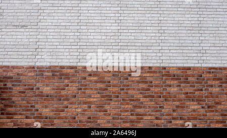 Two-color brick wall Stock Photo