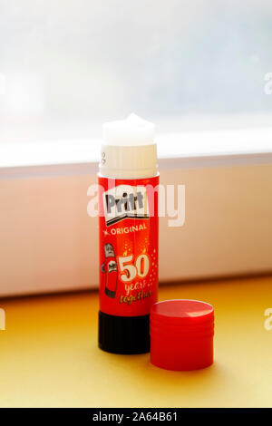 Umea, Norrland Sweden - October 2, 2019: glue stick in the office by the window Stock Photo