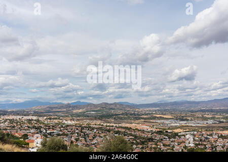 Panorama of Alhaurin de la Torre and its landscape in Malaga, Andalusia, Spain Stock Photo