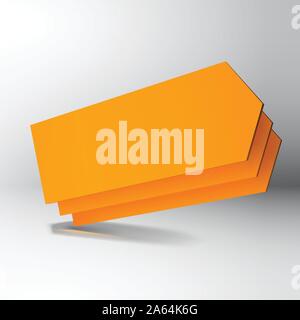 3D orange arrow boards Stock Vector