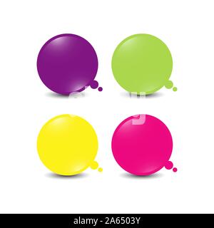 set of colorfull dialog balloons bubble think logo design vector icon Stock Vector