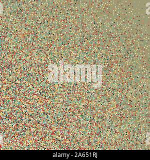 Flat colored ornament with retro halftone dots Stock Vector