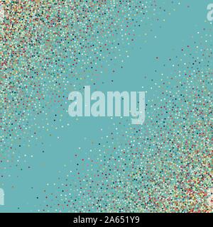 Flat colored ornament with retro halftone dots Stock Vector