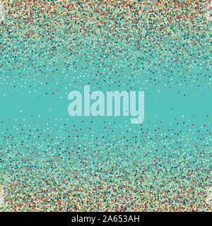 Flat colored ornament with retro halftone dots Stock Vector