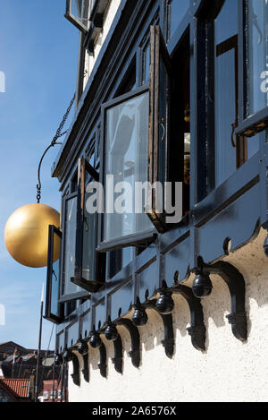 An External View  of The Golden Ball Public House and Restaurant in Scarborough North Yorkshire England United Kingdom UK Stock Photo