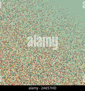Flat colored ornament with retro halftone dots Stock Vector