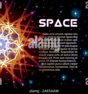 Mystic shiny star with sparkles Stock Vector