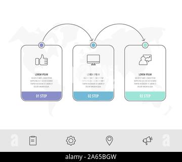 Vector infographic design with 5 rectangles with labels. Flat template ...