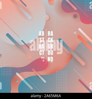 Abstract fluid shape with rounded line diagonal background. Vector illustration Stock Vector