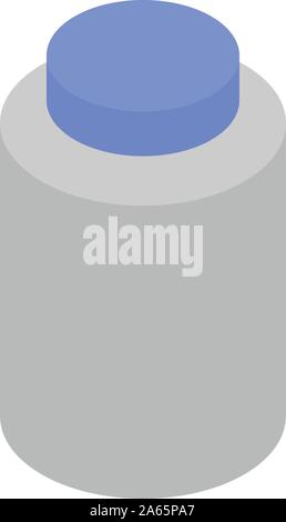 Plastic jar icon, isometric style Stock Vector