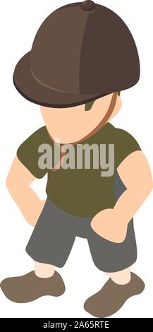 Jockey icon, isometric style Stock Vector