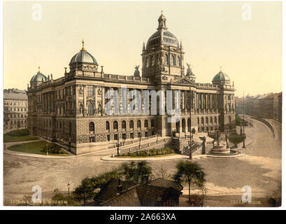 Museum, Prague, Bohemia, Austro-Hungary Stock Photo