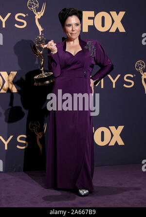 71st Emmy Awards (2019) Press Room held at the Microsoft Theatre in Los Angeles, California. Featuring: Alex Borstein, Emmy Winner for Outstanding Supporting actress in a comedy series for “The Marvelous Mrs. Maisel” Where: Los Angeles, California, United States When: 22 Sep 2019 Credit: Adriana M. Barraza/WENN.com Stock Photo