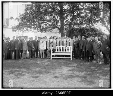 WILSON, WOODROW. WITH NEWSPAPER CABINET Stock Photo