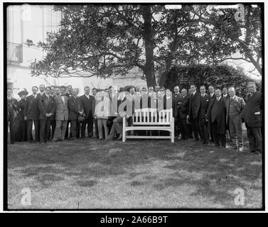 WILSON, WOODROW. WITH NEWSPAPER CABINET Stock Photo