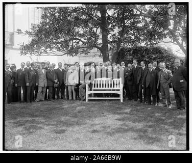 WILSON, WOODROW. WITH NEWSPAPER CABINET Stock Photo