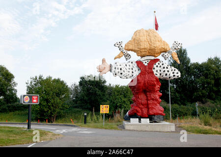 The village of Laxå. Figure along E20 higway in central Laxå.Photo Jeppe Gustafsson Stock Photo