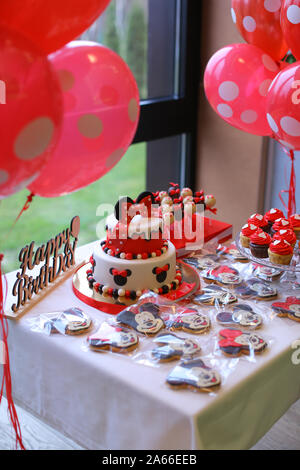 Yummy Mickey Mouse Cakes For Birthday Stock Photo 208661139 Alamy