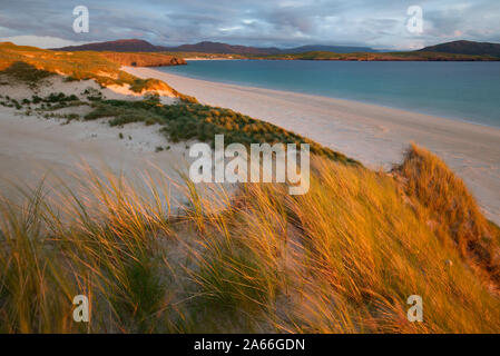 Wide expanse of beaches on An Fharaid peninsula, Balnakeil Bay, North West Highlands Stock Photo