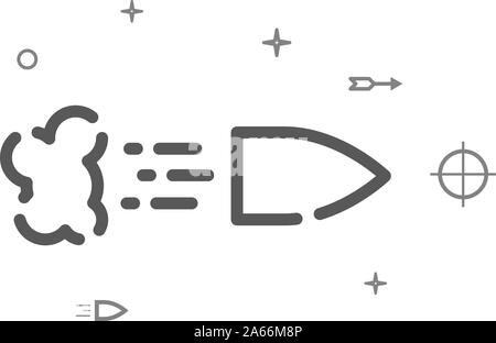 Flying bullet vector icon symbol isolated on white background Stock ...