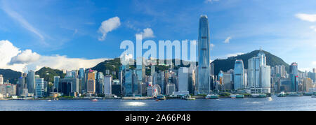 Skyline of Hong Kong Island, Hong Kong, China Stock Photo