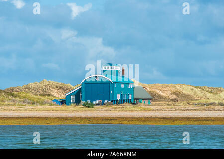 The Old Lifeboat Station Blakeney Point, Blakeney Harbour, Norfolk, UK Stock Photo