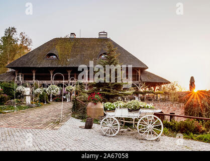Spichlerz Restaurant housed in old granary, Olsztyn, Krakow-Czestochowa Upland or Polish Jurassic Highland, Silesian Voivodeship, Poland Stock Photo