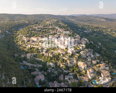 Aerial View of Gordes Village, Provence, France Stock Photo