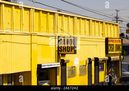 Brothers Collateral Pawn Shop, Melrose Avenue, Los Angeles, California, United States of America. October 2019 Stock Photo